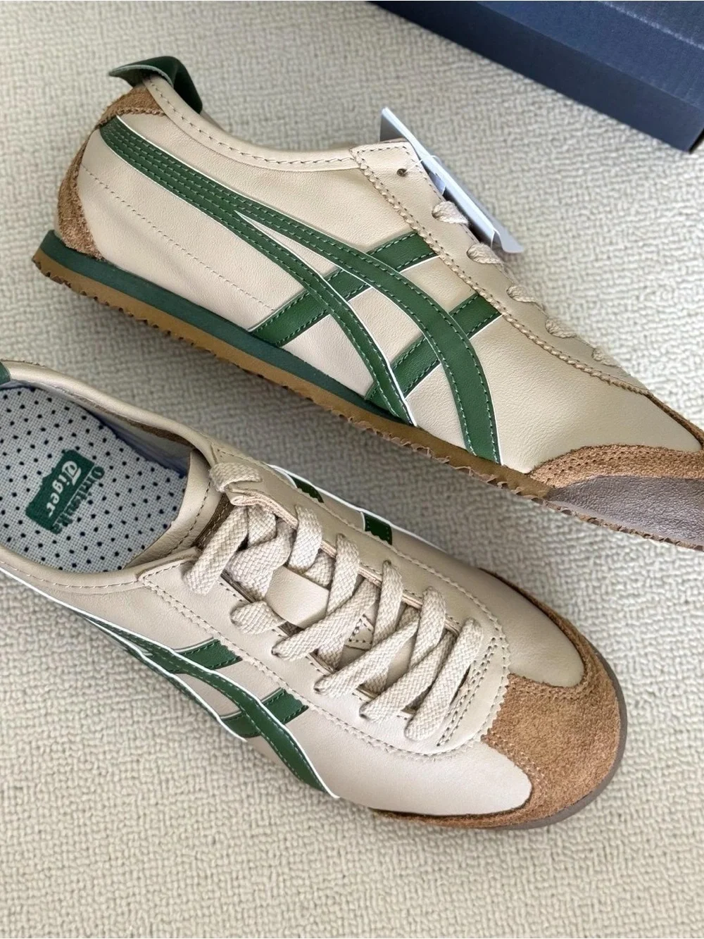 Onitsuka Tiger Beige & Green Men’s Sneakers